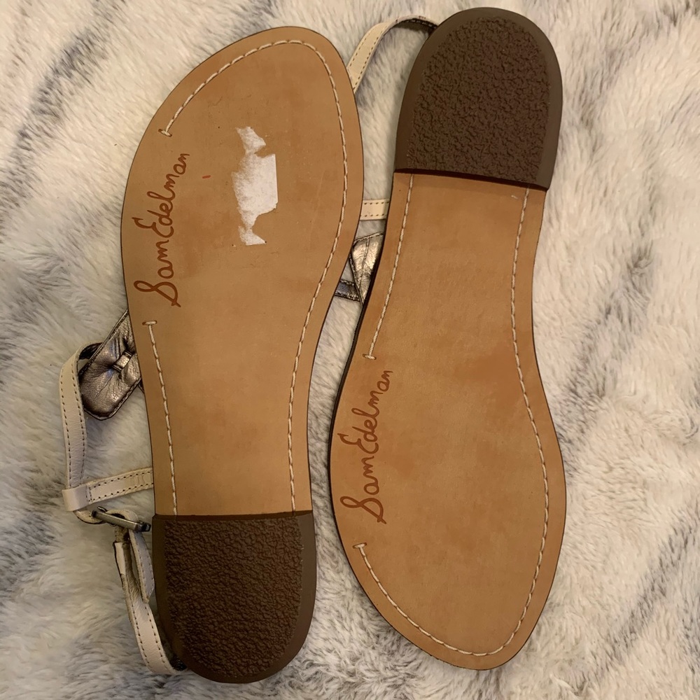Sam Edelman White Studded American Flag Sandals - Picture 6 of 6